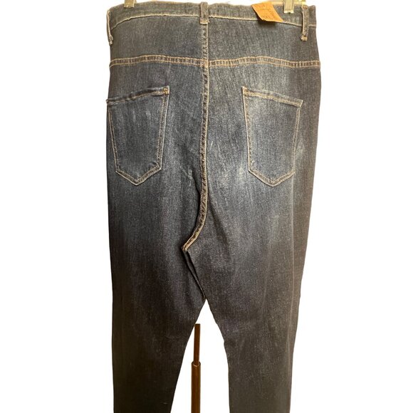 NWT Aphrodite women’s blue jeans size 3XL distressed back pockets stretch high w - Picture 5 of 12
